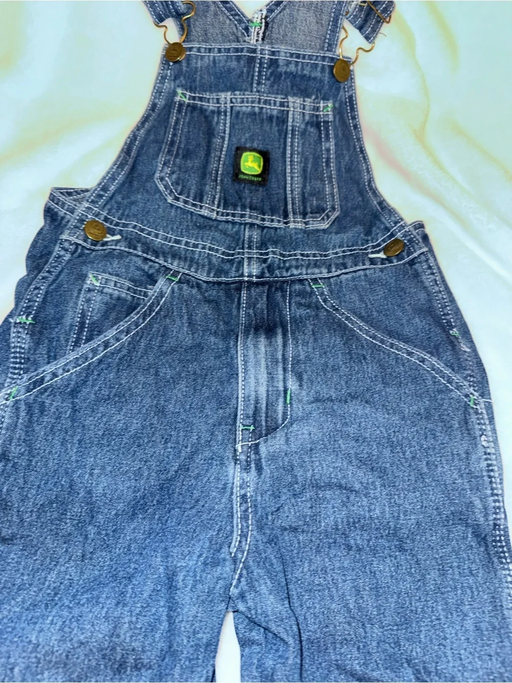 John Deere Dark Blue Denim Boys Overalls size 6